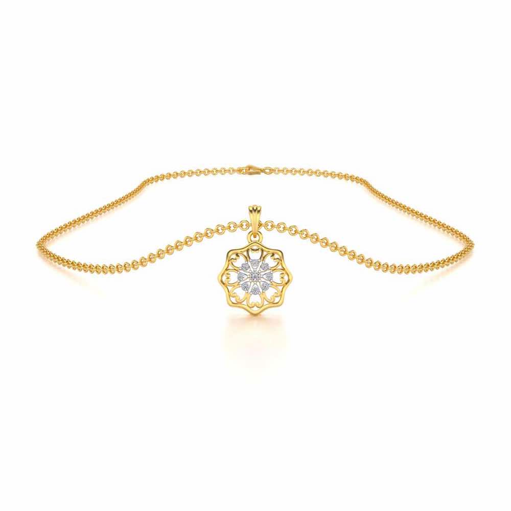 Disperse Love Silver Pendant - Yellow Gold - Image 3