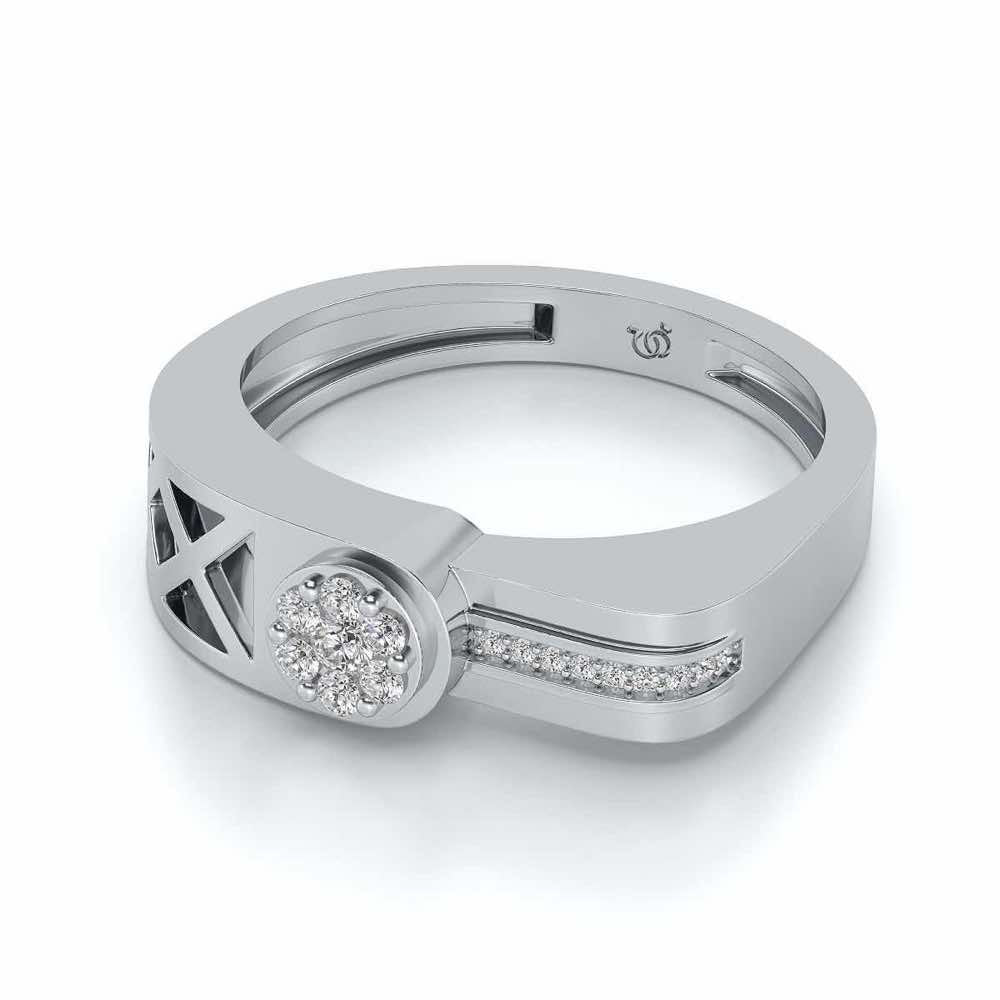 Distinct ring For Men - White Gold - Image 2