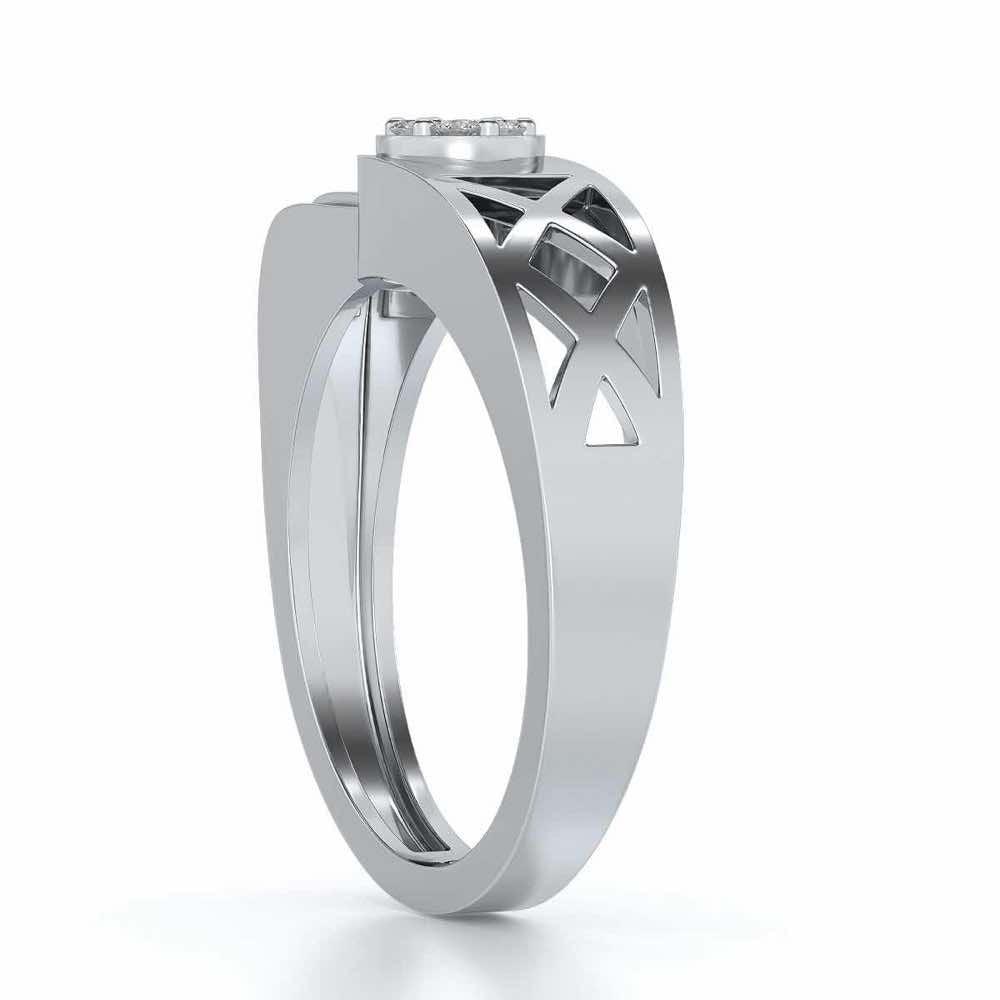 Distinct ring For Men - White Gold - Image 3