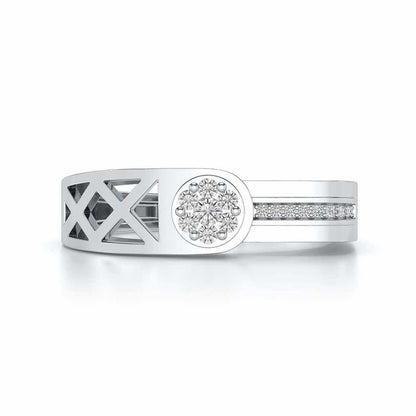 Distinct ring For Men - White Gold - Image 4
