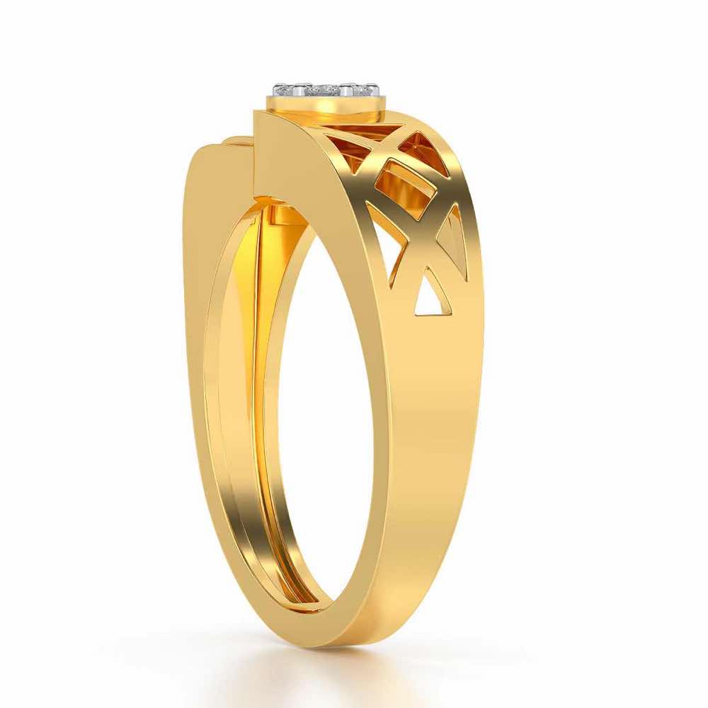 Distinct ring For Men - Yellow Gold - Image 3