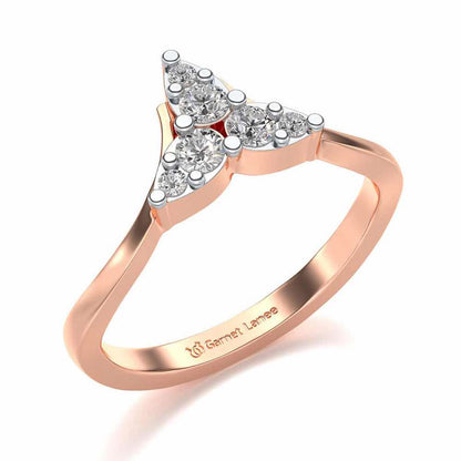 Diti Silver Ring - Rose Gold - Image 1