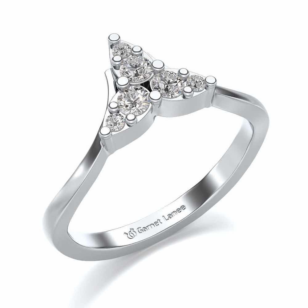 Diti Silver Ring - White Gold - Image 1
