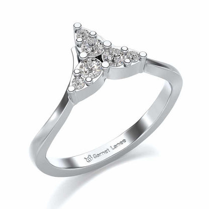 Diti Silver Ring - White Gold - Image 1