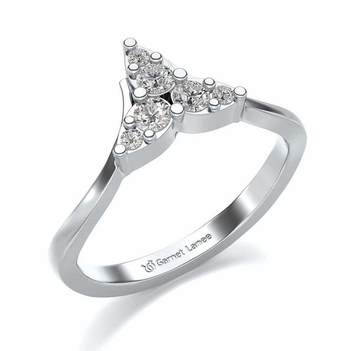 Diti Silver Ring - White Gold - Image 1