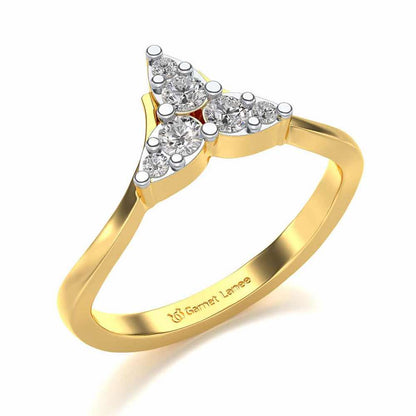 Diti Silver Ring - Yellow Gold - Image 1