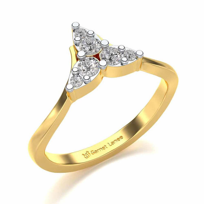Diti Silver Ring - Yellow Gold - Image 1