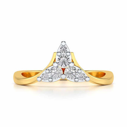 Diti Silver Ring - Yellow Gold - Image 4