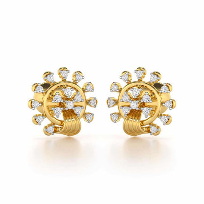 Divine Shine Silver Earrings - Yellow Gold - Image 1