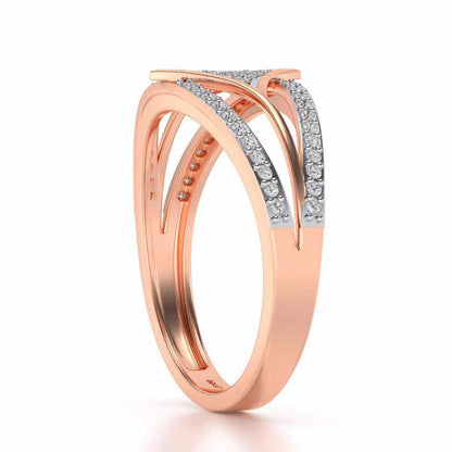 Divine Shine Silver Ring For Men - Rose Gold - Image 3