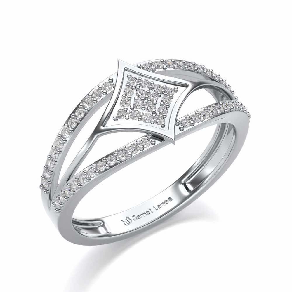 Divine Shine Silver Ring For Men - White Gold - Image 1