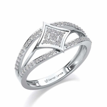 Divine Shine Silver Ring For Men - White Gold - Image 1