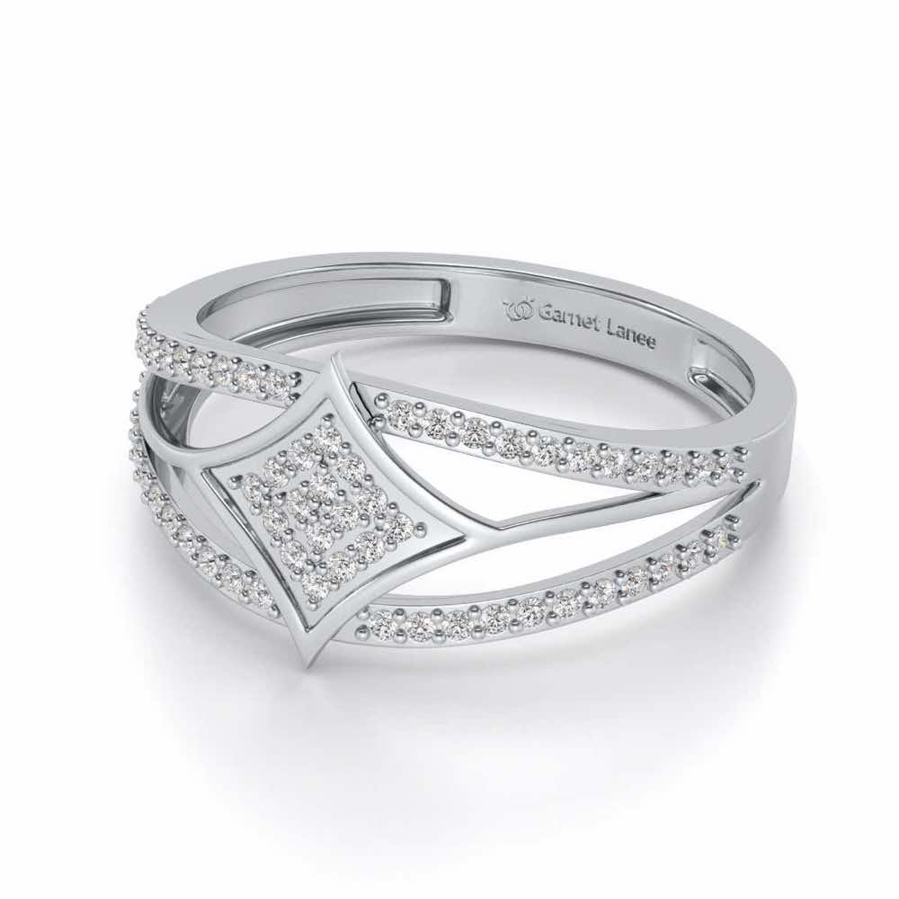 Divine Shine Silver Ring For Men - White Gold - Image 2