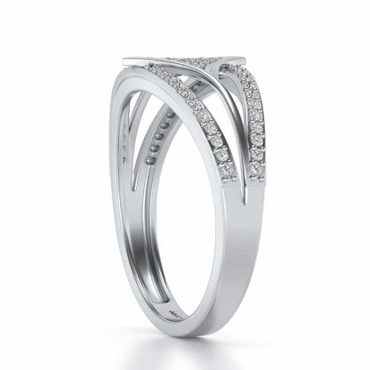 Divine Shine Silver Ring For Men - White Gold - Image 3