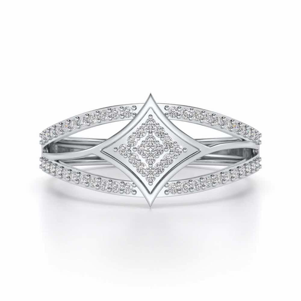 Divine Shine Silver Ring For Men - White Gold - Image 4