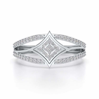 Divine Shine Silver Ring For Men - White Gold - Image 4