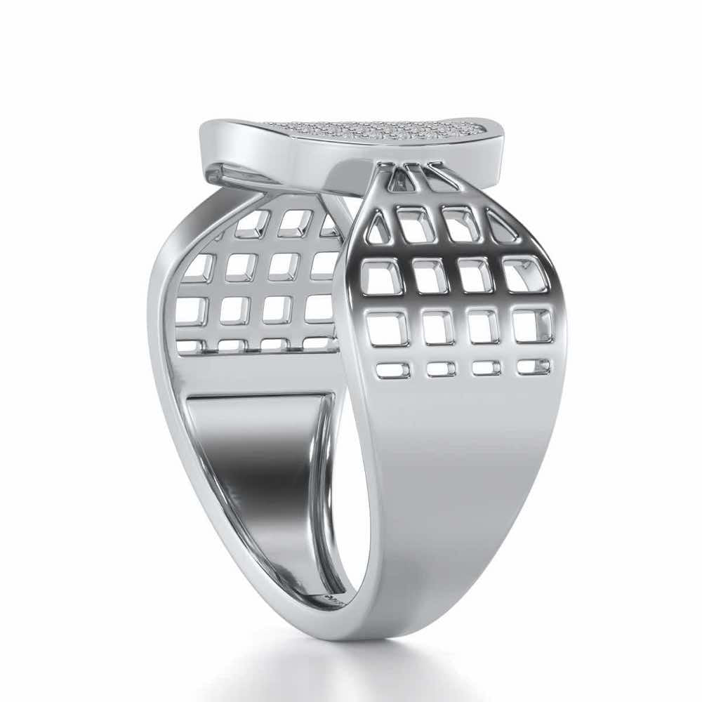 Divulge Silver Ring For Men - White Gold - Image 3