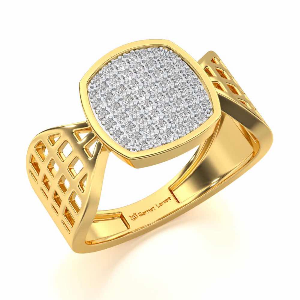 Divulge Silver Ring For Men - Yellow Gold - Image 1