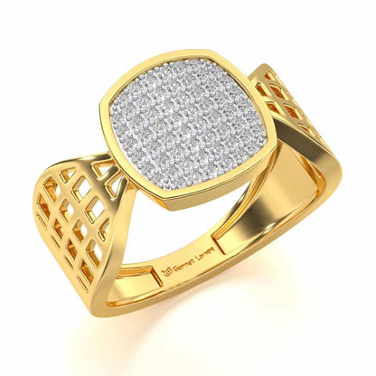 Divulge Silver Ring For Men - Yellow Gold - Image 1