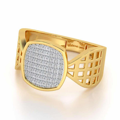 Divulge Silver Ring For Men - Yellow Gold - Image 2