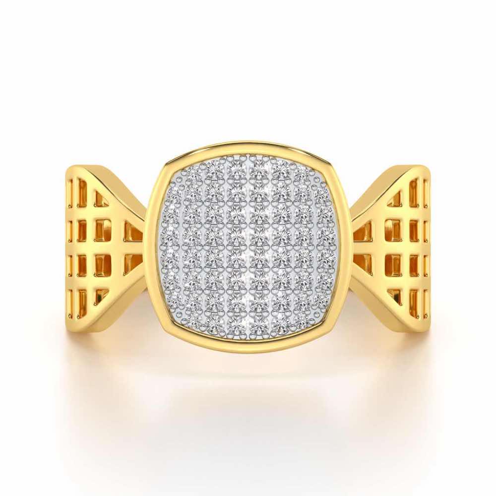 Divulge Silver Ring For Men - Yellow Gold - Image 4