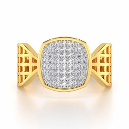 Divulge Silver Ring For Men - Yellow Gold - Image 4