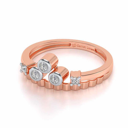 Divya Silver Ring - Rose Gold - Image 2