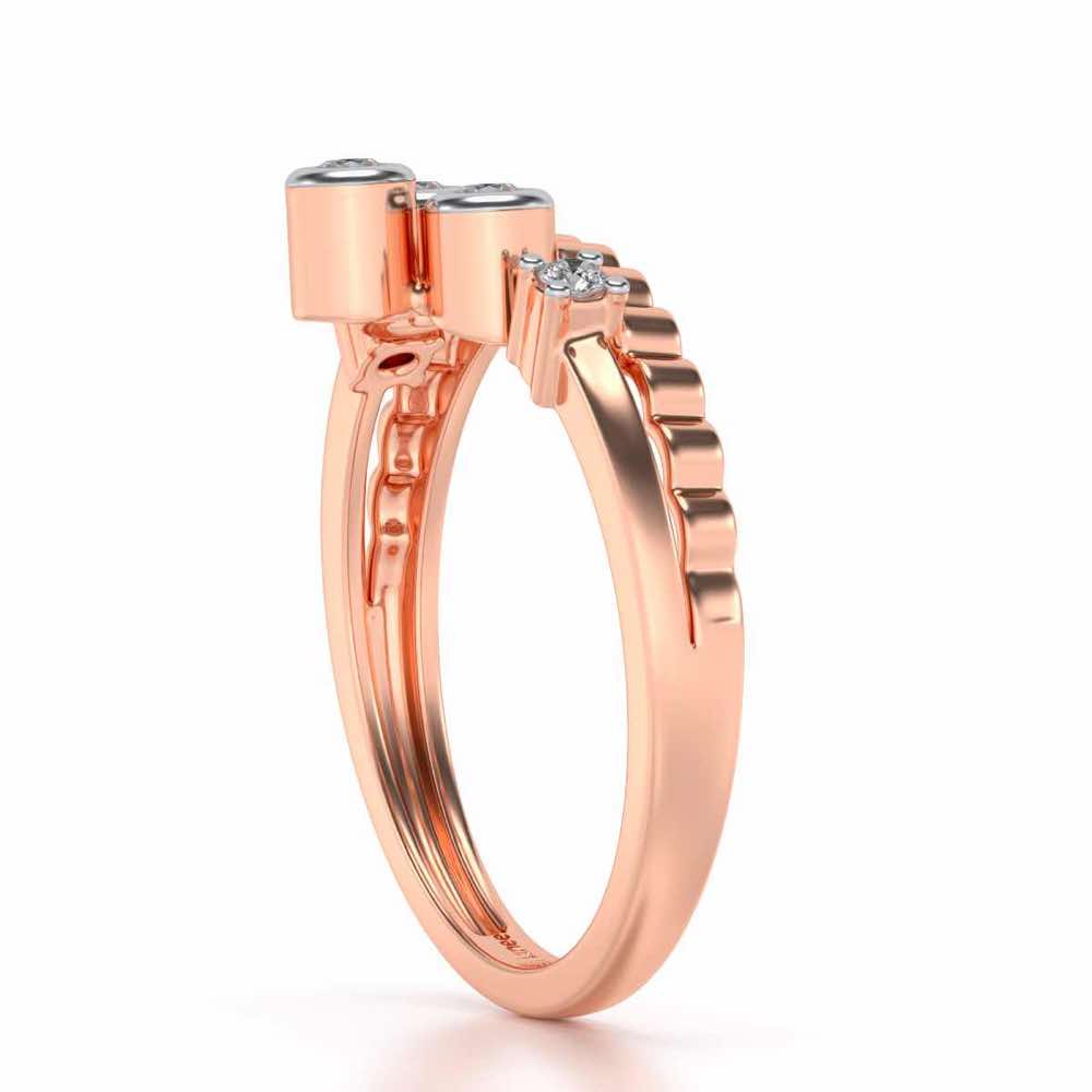 Divya Silver Ring - Rose Gold - Image 3