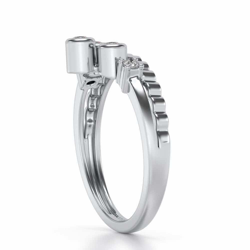 Divya Silver Ring - White Gold - Image 3