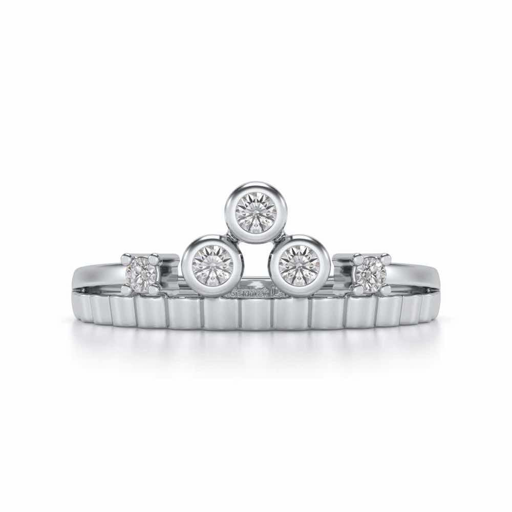 Divya Silver Ring - White Gold - Image 4