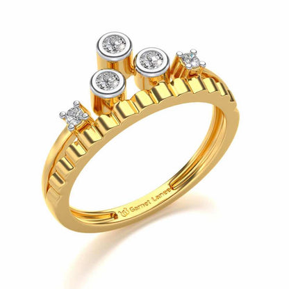 Divya Silver Ring - Yellow Gold - Image 1