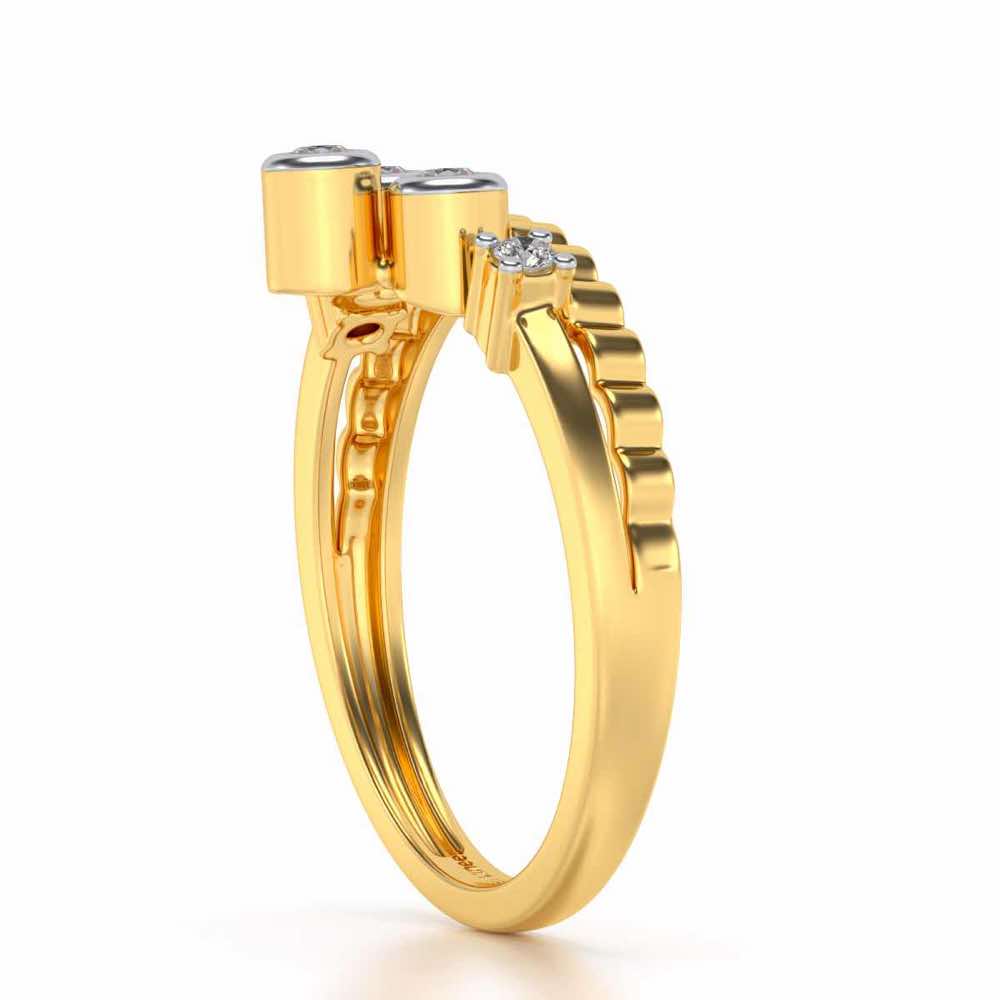 Divya Silver Ring - Yellow Gold - Image 3