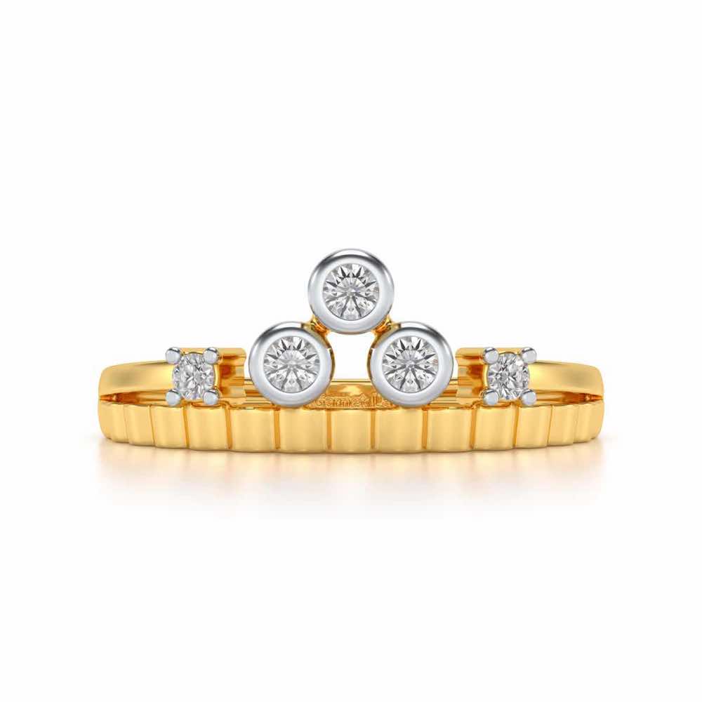 Divya Silver Ring - Yellow Gold - Image 4