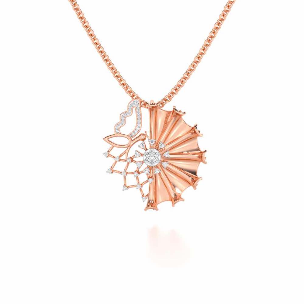 Divya Shakti Silver Pendant - Rose Gold - Image 1