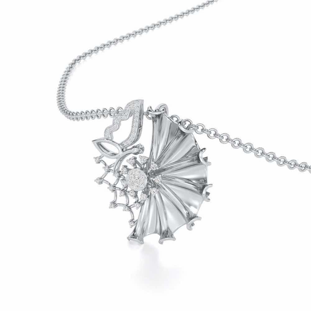 Divya Shakti Silver Pendant - White Gold - Image 2