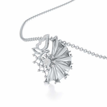 Divya Shakti Silver Pendant - White Gold - Image 2