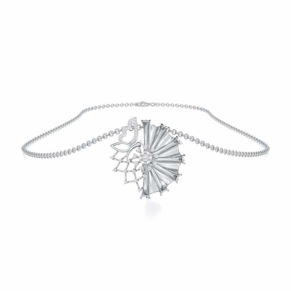 Divya Shakti Silver Pendant - White Gold - Image 3