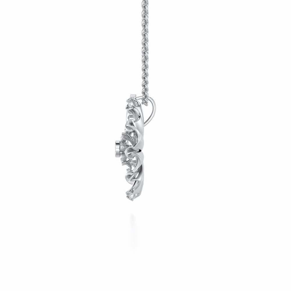 Divya Shakti Silver Pendant - White Gold - Image 4