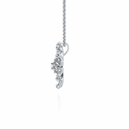 Divya Shakti Silver Pendant - White Gold - Image 4