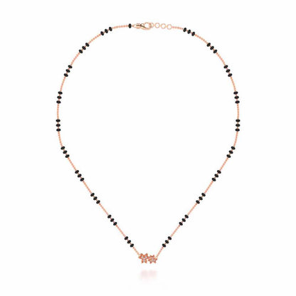 Do Phool Silver Mangalsutra - Rose Gold - Image 3