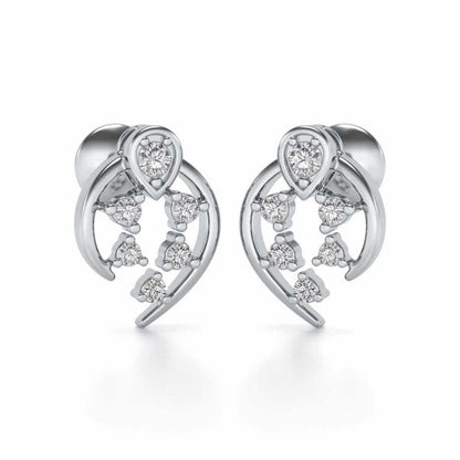 Dominance Silver Earrings - White Gold - Image 1