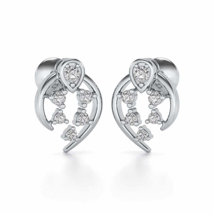Dominance Silver Earrings - White Gold - Image 1