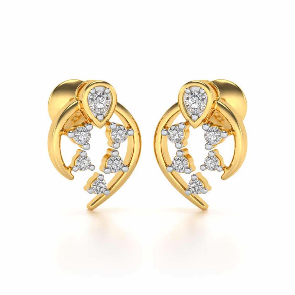 Dominance Silver Earrings - Yellow Gold - Image 1