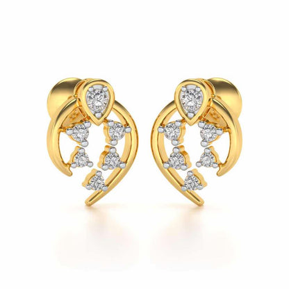 Dominance Silver Earrings - Yellow Gold - Image 1