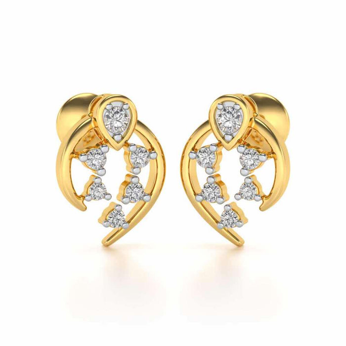 Dominance Silver Earrings - Yellow Gold - Image 1