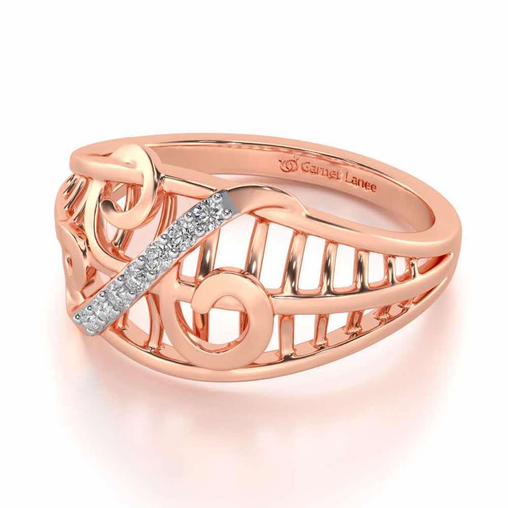 Dot Infinity Silver Ring - Rose Gold - Image 2