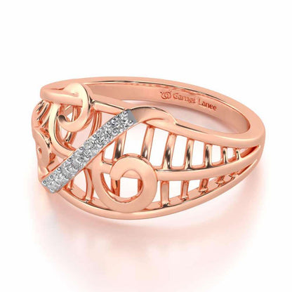 Dot Infinity Silver Ring - Rose Gold - Image 2