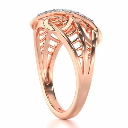 Dot Infinity Silver Ring - Rose Gold - Image 3
