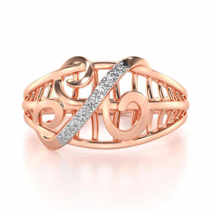 Dot Infinity Silver Ring - Rose Gold - Image 4
