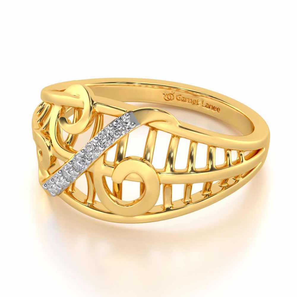 Dot Infinity Silver Ring - Yellow Gold - Image 2
